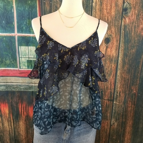 Free People Ruffled Floral Tank!. - Picture 1 of 4